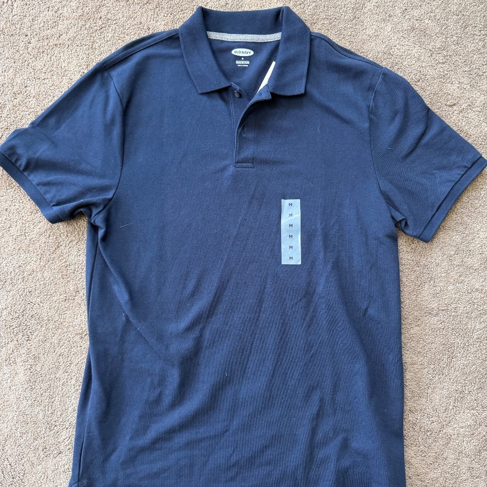 Old Navy Men's Blue Short Sleeved Polo Shirt | size M  NWT